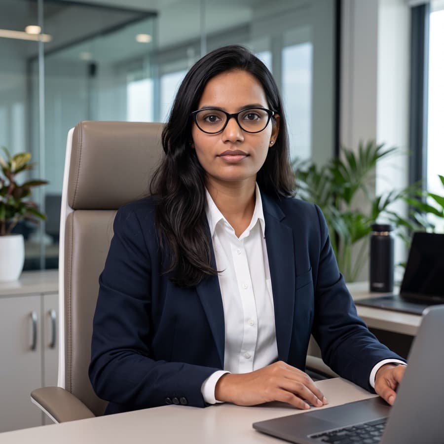 Pallavi, Senior ML Engineer at CodeStudioHub, working at her desk